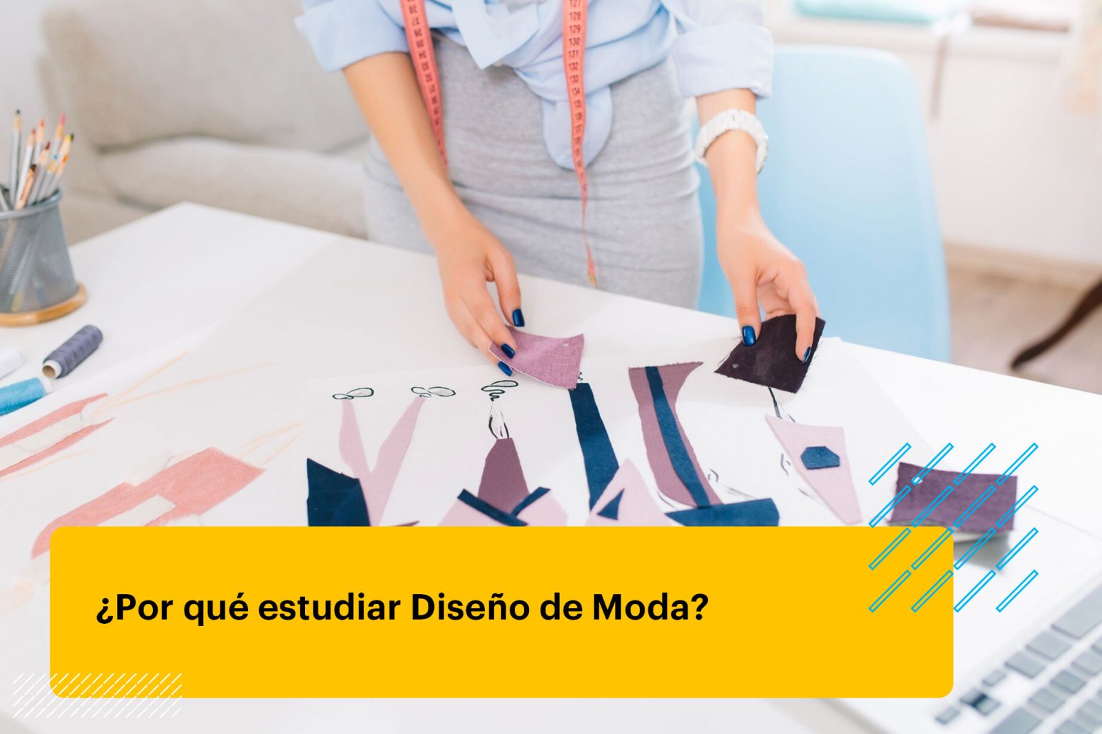 diseñadora de moda haciendo un trabajo