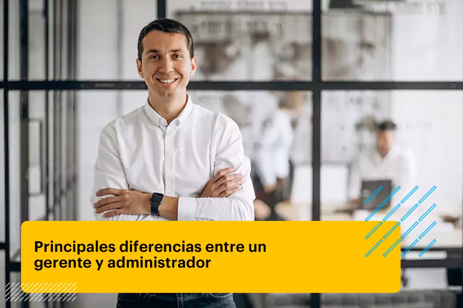 gerente de una empresa sonriendo