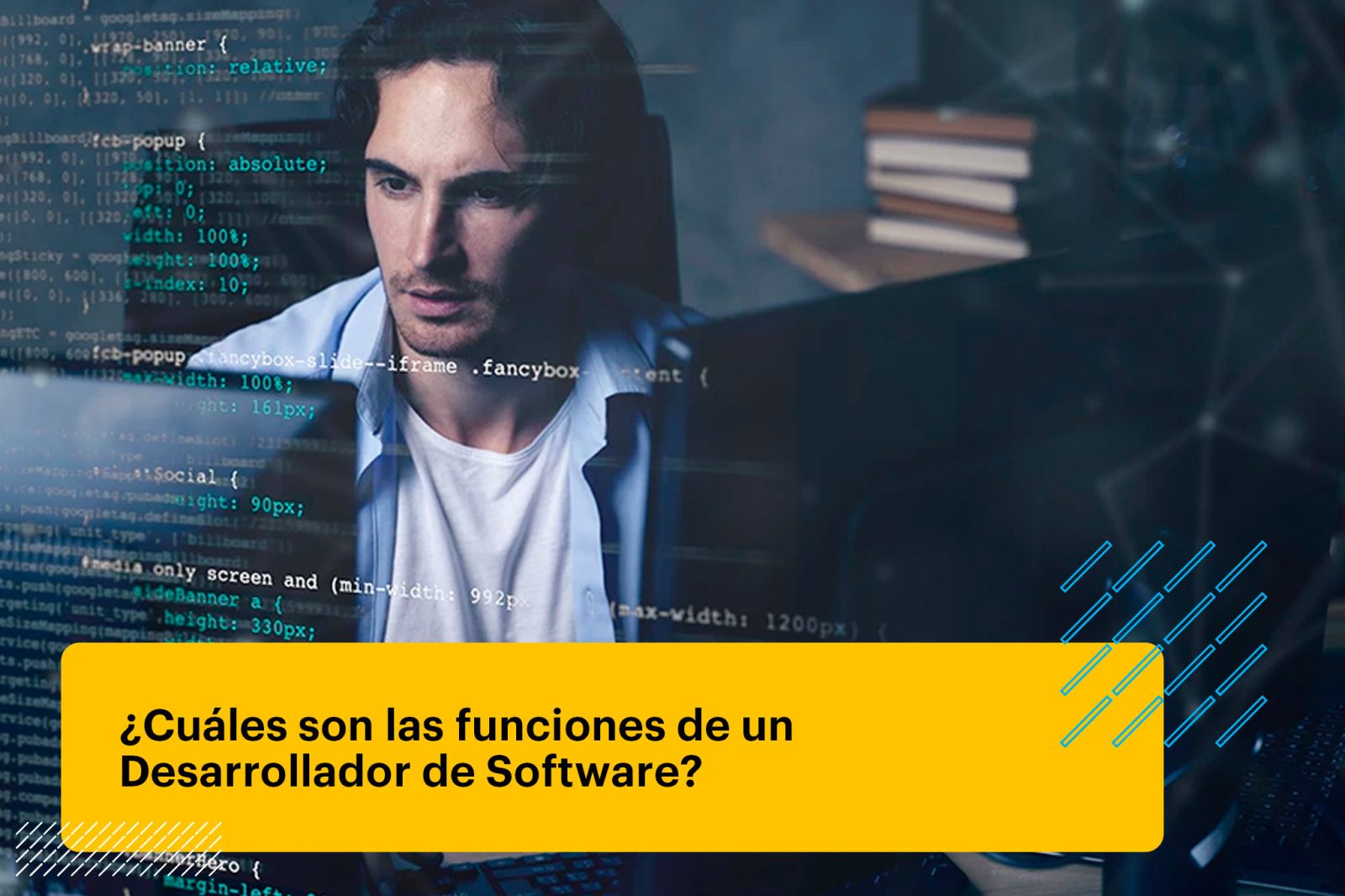 desarrollador web usando lenguaje de programación