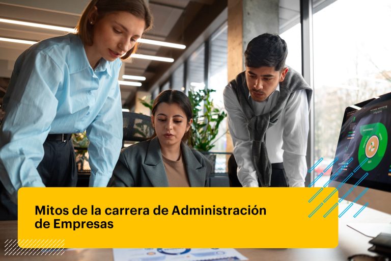 profesionales de administración de empresas en el trabajo