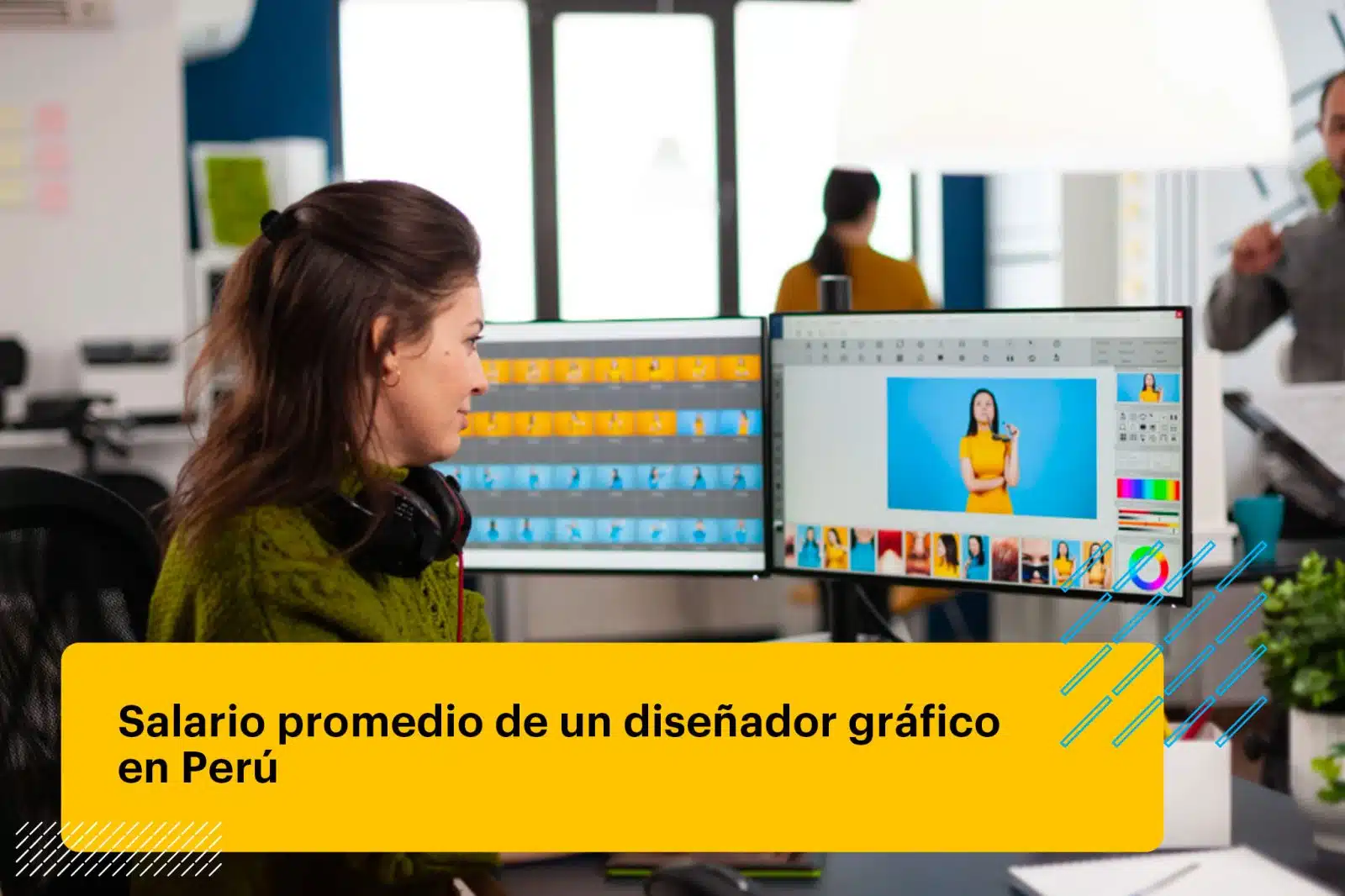 diseñador gráfico usando un programa digital