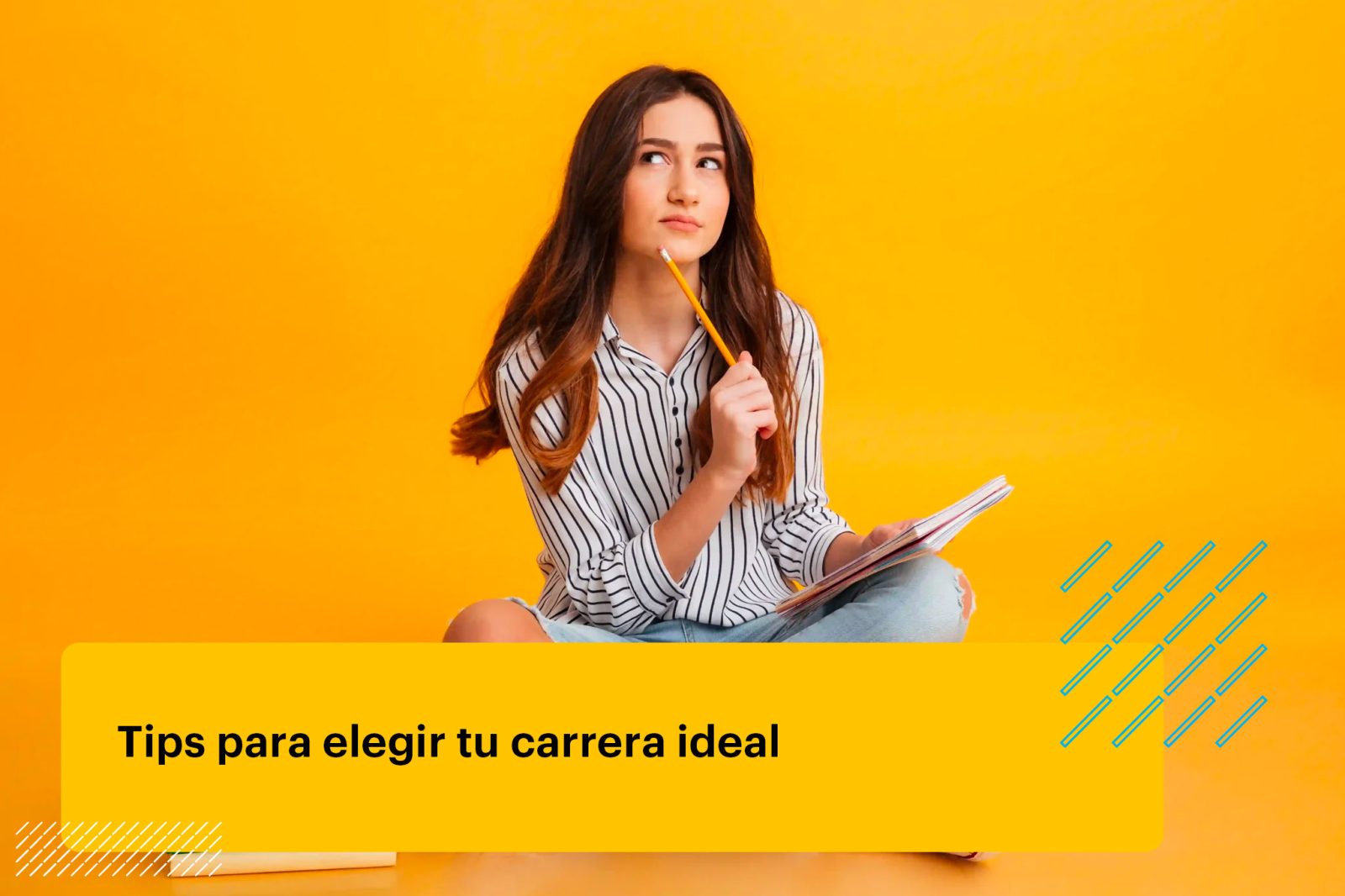 joven pensando que carrera estudiar