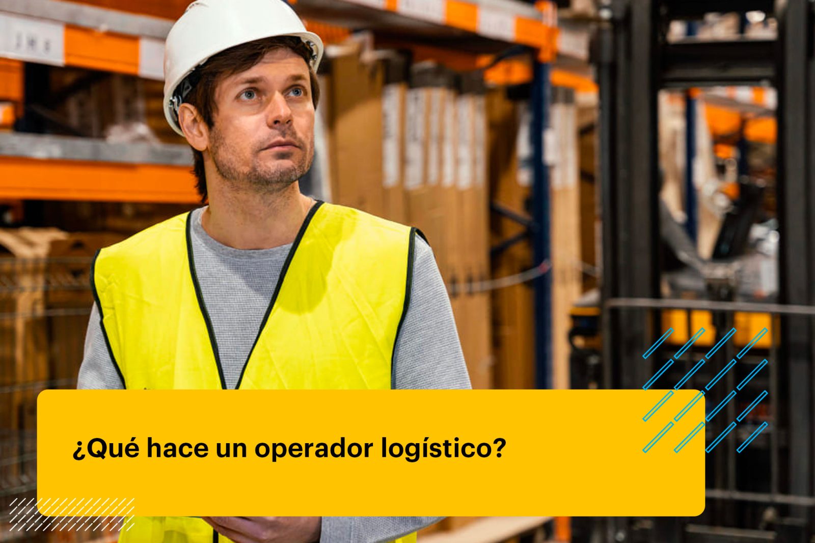 operador logístico en su campo de trabajo