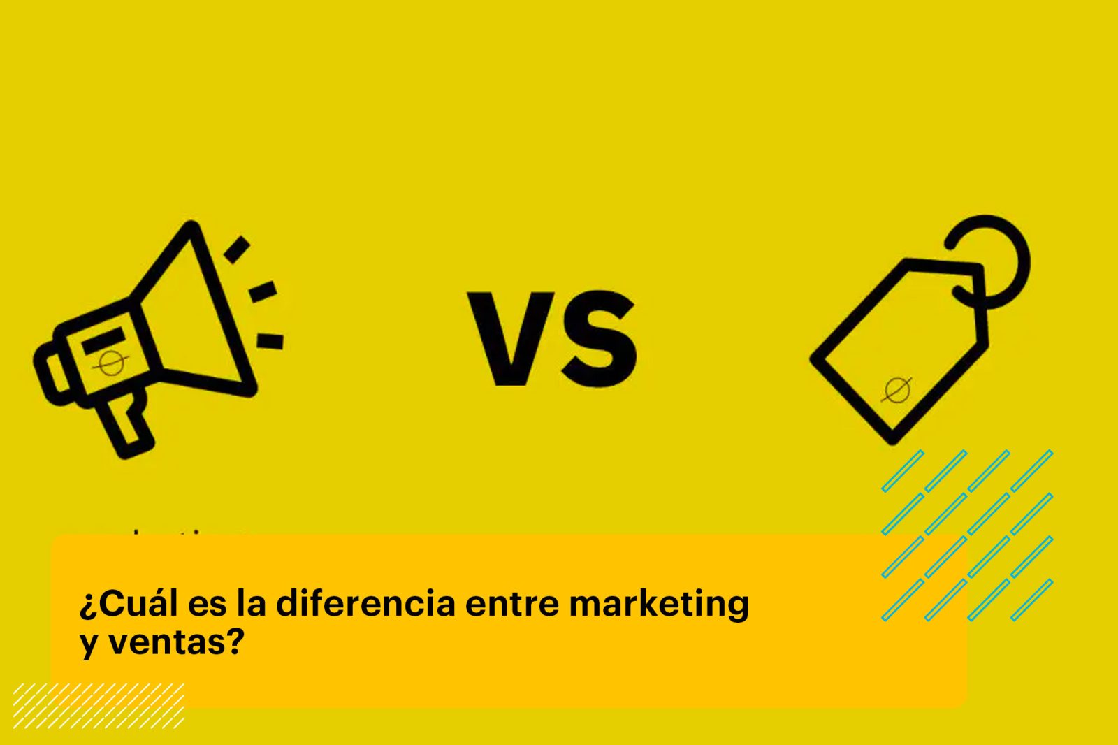imagen conceptual de diferencia entre marketing y ventas