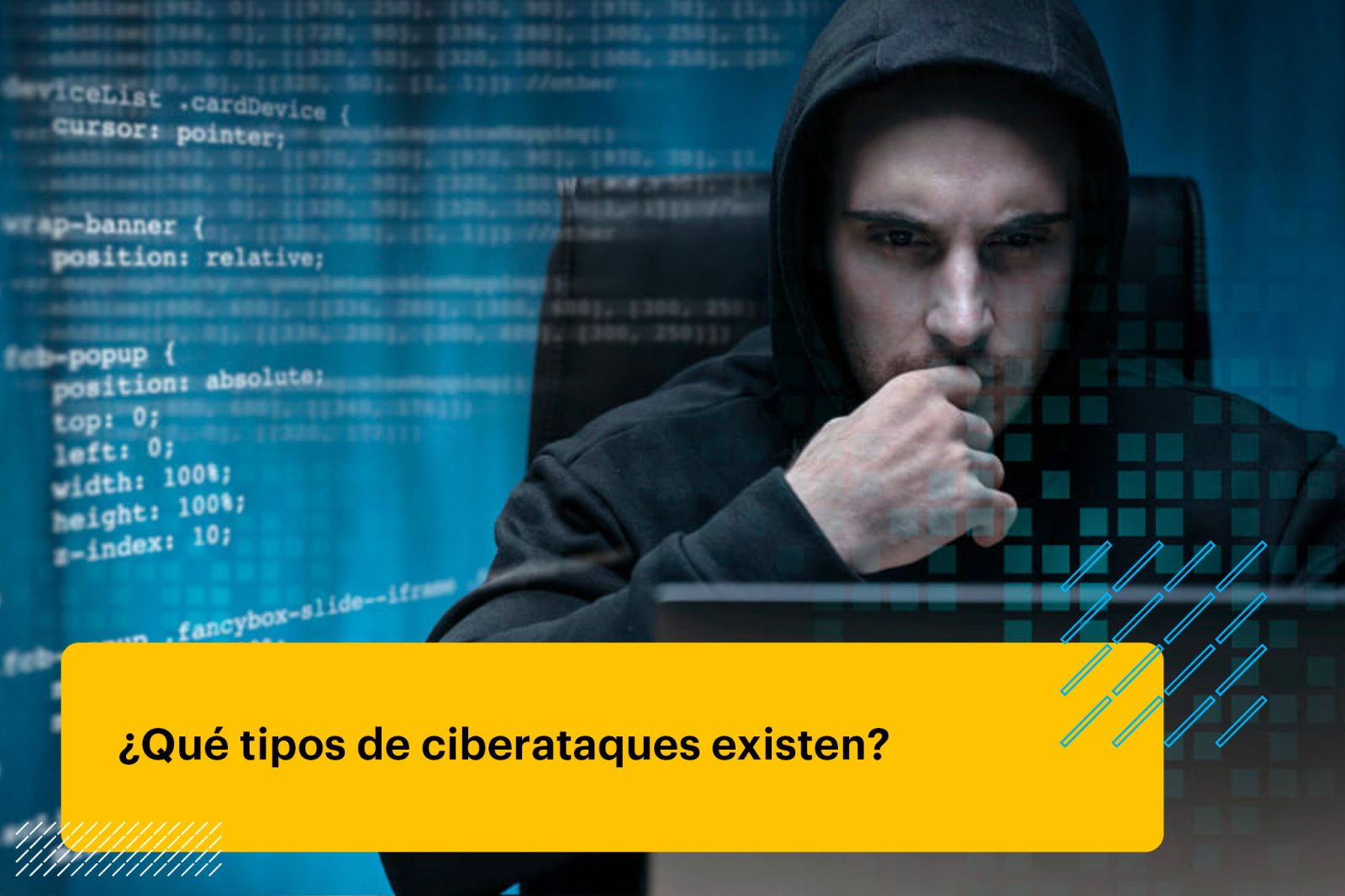 hacker cibernetico revisando data