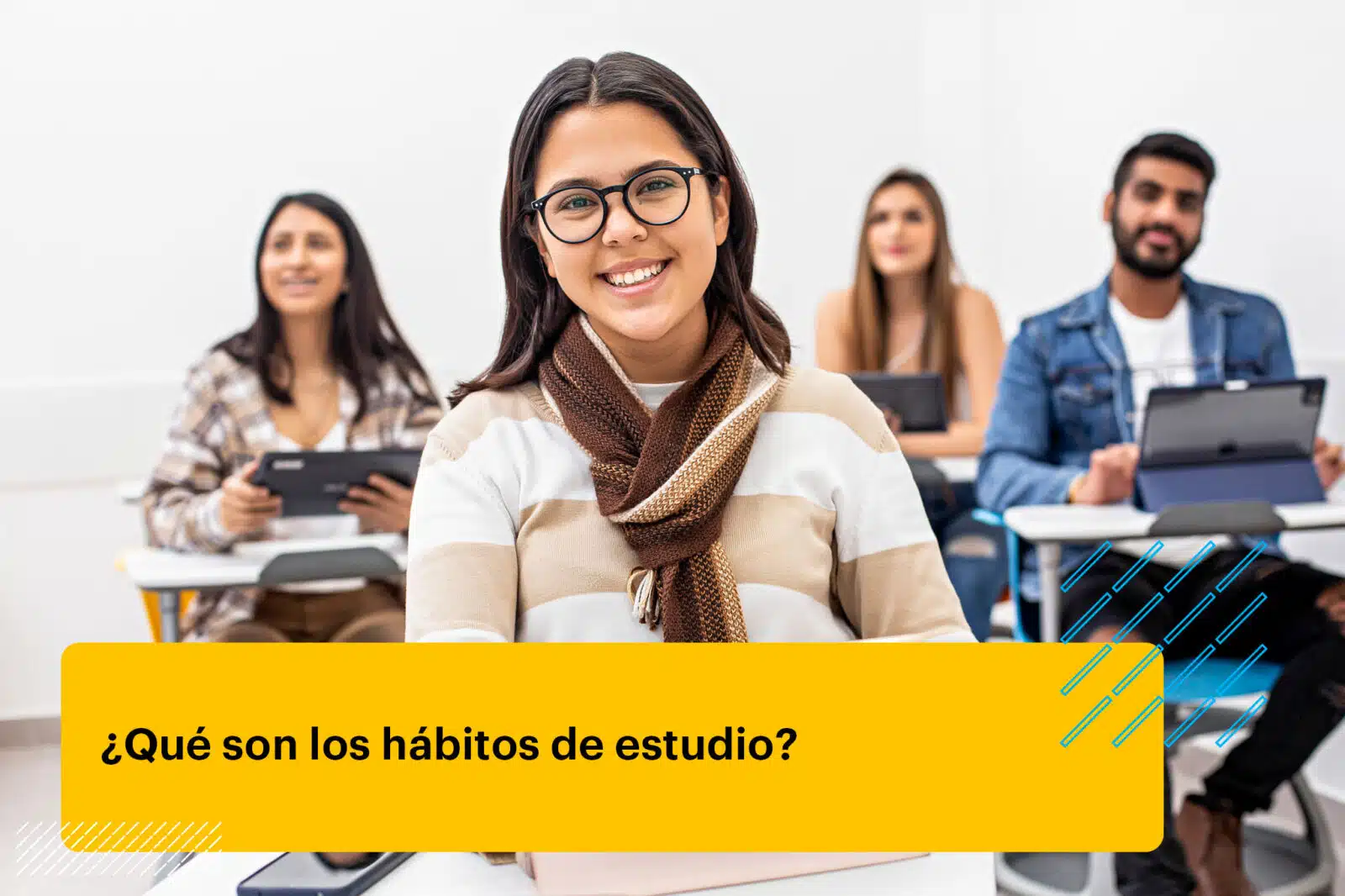 estudiante en una clase