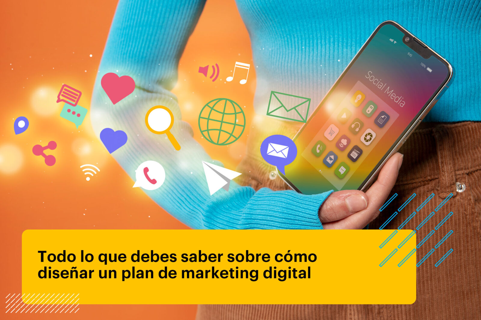 concepto de redes sociales en el mundo digital