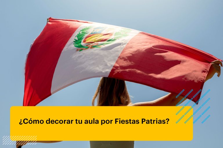 mujer sosteniendo la bandera de Perú