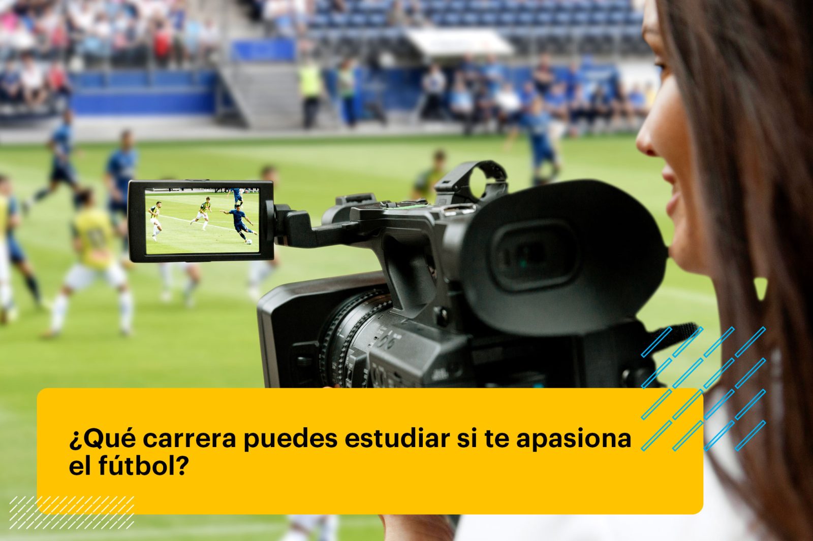 mujer profesional grabando un contenido deportivo