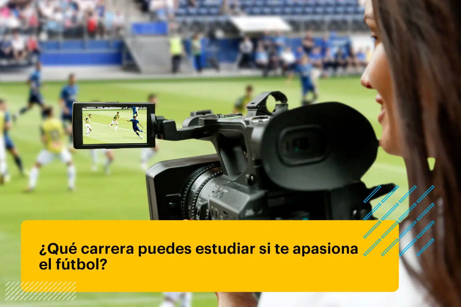 mujer profesional grabando un contenido deportivo