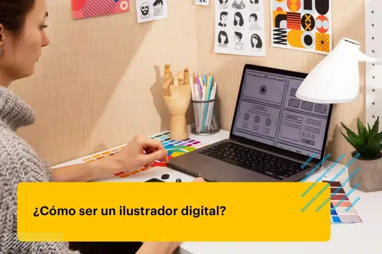 ilustradora digital haciendo un boceto en computadora