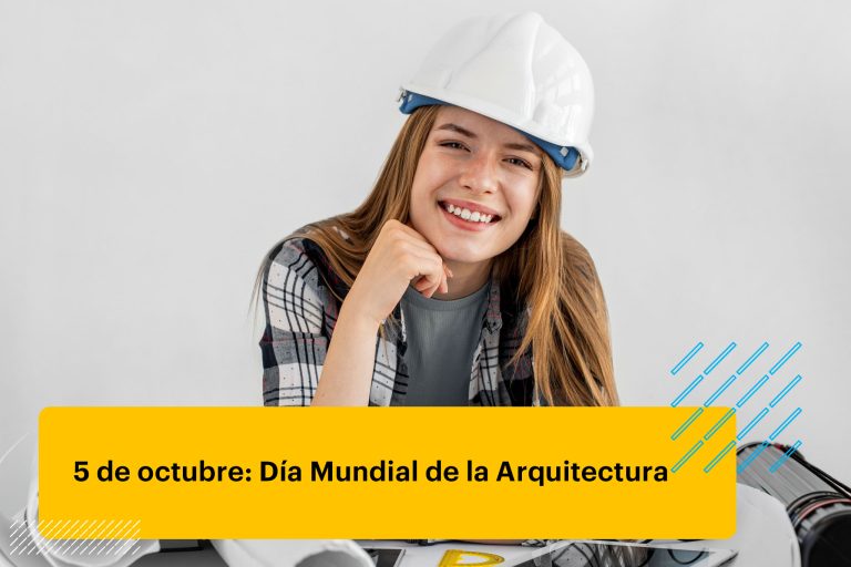 arquitecta sonriente de tiro medio con casco