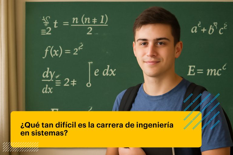 joven estudiante con una pizarra llena de fórmulas matemáticas