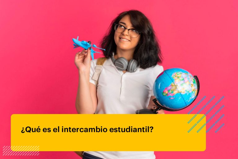 joven estudiante sosteniendo un mundo y avión