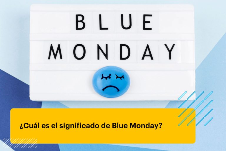 papel con cara triste para el lunes azul