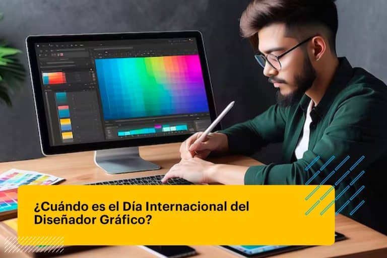 joven diseñador creativo sentado en un escritorio usando una tableta digital