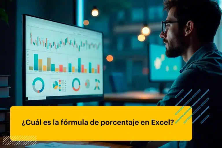 hombre profesional haciendo un gráfico en Excel