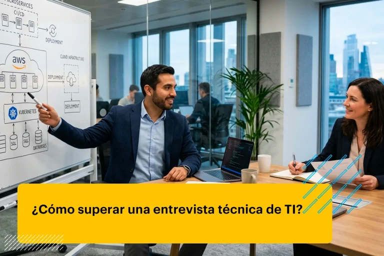 personal de rrhh entrevistando a un profesional de TI