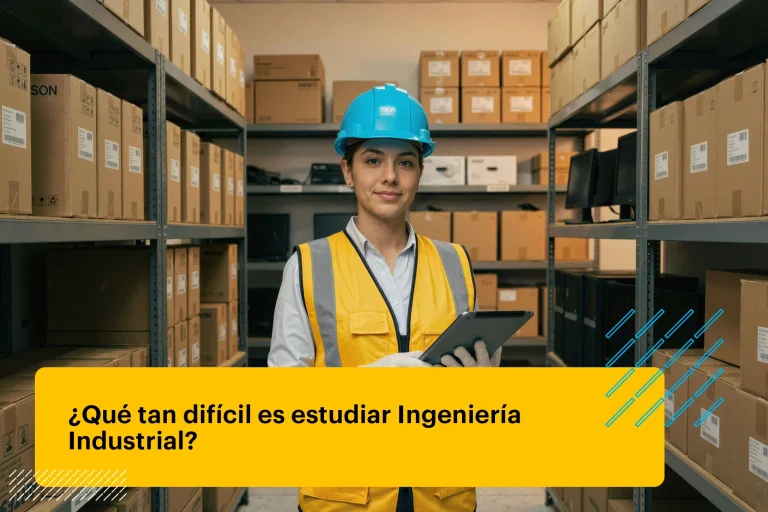 ingeniera industrial en su campo de trabajo